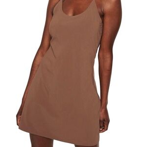 NEW outdoor voices cocoa brown exercise dress